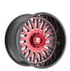 Fittipaldi (4) FA07 22X12 8X170 -44 Gloss Black/Red/Milled Aluminum Alloy Wheels