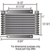 Derale 21 Row Series 9000 Plate & Fin Transmission Fluid Cooler Kit - Universal