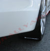 Rally Armor Black UR Mud Flaps w/ White Logo For 2007-2017 Mitsubishi Lancer