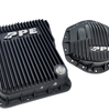 PPE Black Transmission Pan & Rear Diff Cover Kit For 2001-2019 GM 6.6L Duramax
