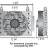Derale 15 Row Atomic Cool Plate & Fin Remote Cooler -8AN 8" Fan 12.75" x 9.375"