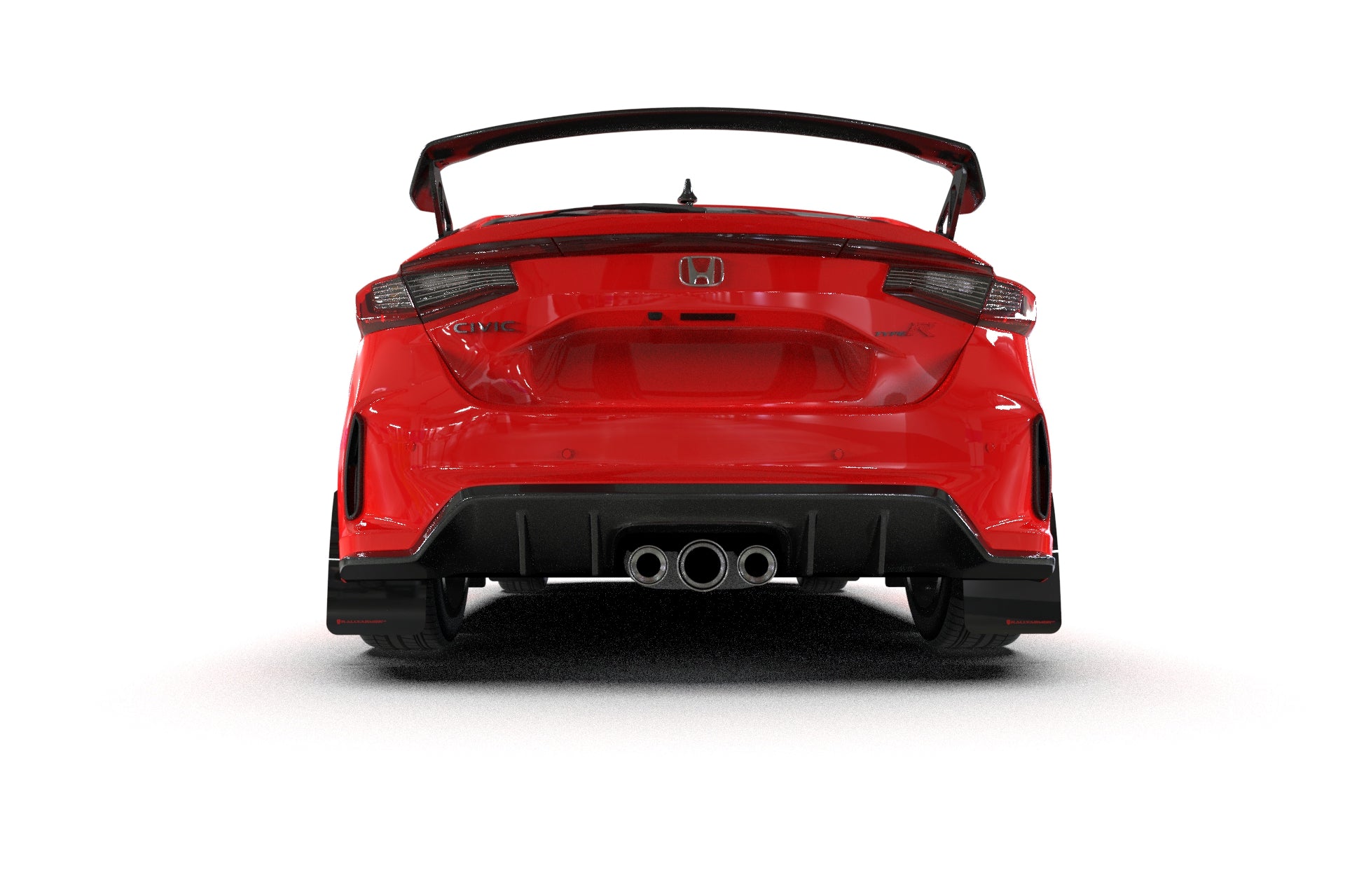 Rally Armor Black Mud Flaps w/ Red Logo For 20232025 Honda Civic Type