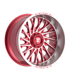 Fittipaldi (4) 22X12 8X6.5 Red Machined Wheels For 53-10 GMC Chevy Ford Dodge