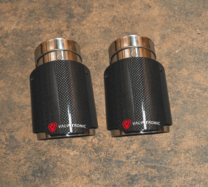 Valvetronic Designs 3.0/76mm Carbon Fiber Exhaust Tips - Universal ...