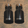 Valvetronic Designs 2.5/63mm Single Wall Black Steel Exhaust Tips - Universal