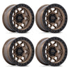 (4) 17x8.5 KMC KM553 Torx Matte Bronze/Black Wheels 6X135 +0MM For 2004-2026 Ford F-150