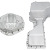 PPE Raw Aluminum Oil Pan & Rear Differential Cover For 2017-2019 GM 6.6L Duramax