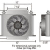 Derale 40 Row Hyper-Cool Extreme Remote Fluid Cooler -6AN 10" Fan - 13" x 14.75"