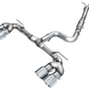 AWE Track Edition Cat-Back Exhaust 4.5" Quad Tips For 22-24 Volkswagen Golf R