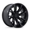 (4) 20x9 Fuel Tantrum Black Wheels 8X170 +20MM Offset For 1999-2027 Ford F-250/F-350 SRW