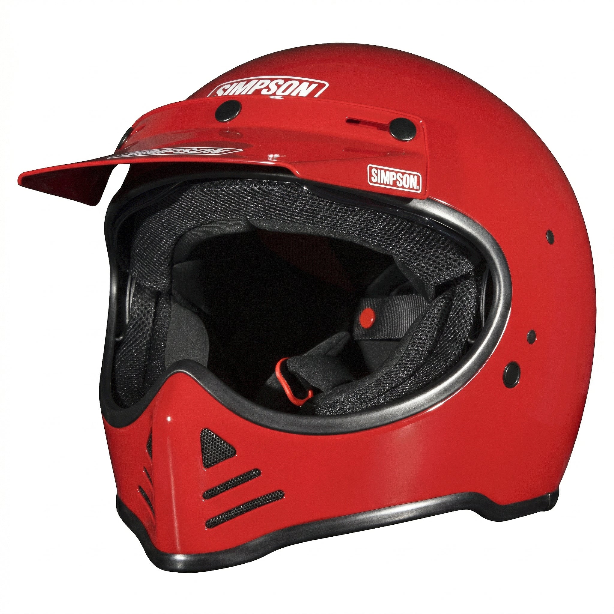 Simpson Motorcycle M52 Bandit Helmet - Vintage Red - X-Small - DOT/ECE 22.06