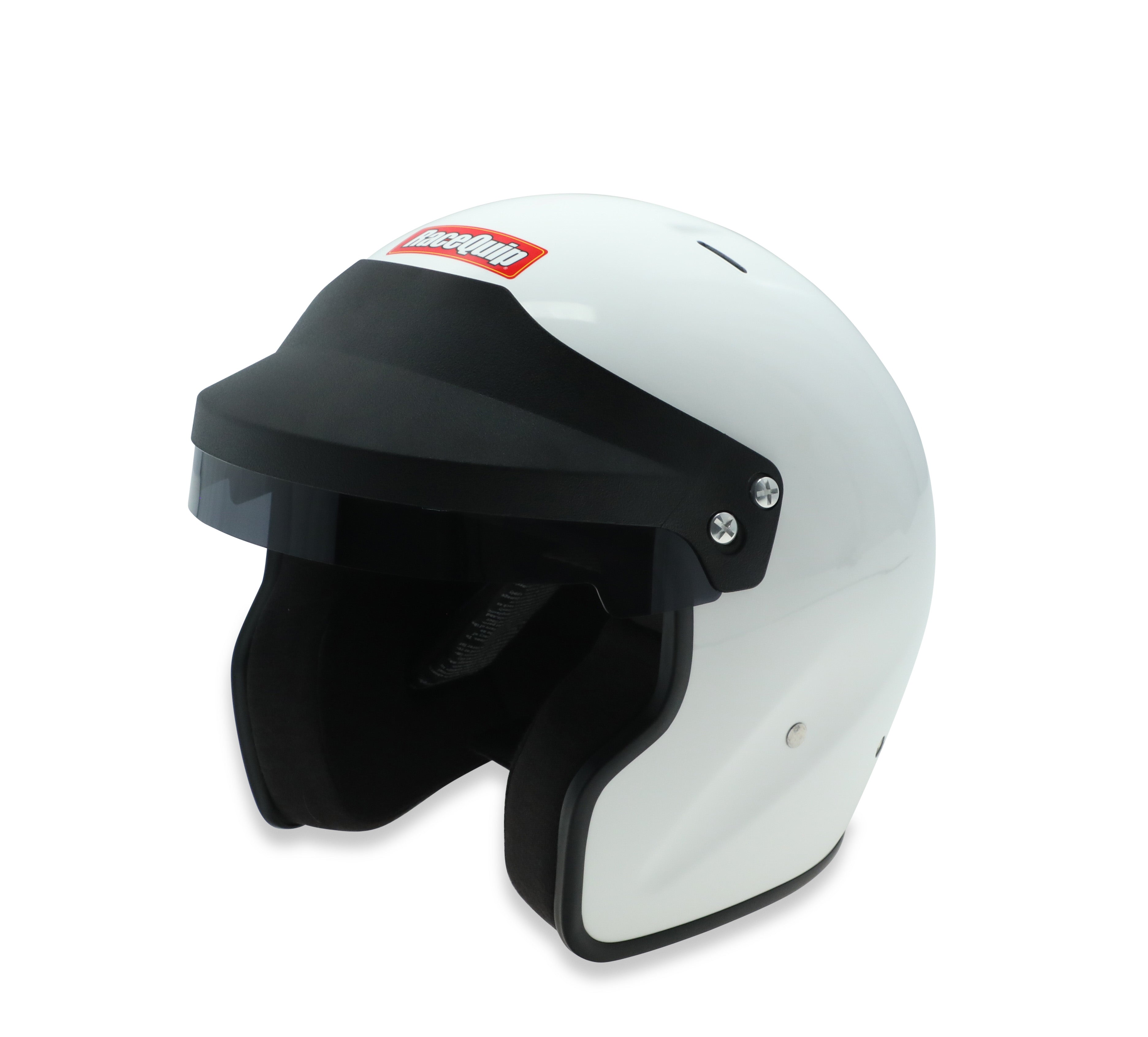 RaceQuip OF25 Open Face Racing Helmet Gloss White Medium