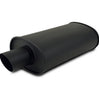 Vibrant Performance StreetPower Flat Black Oval Mufler 3" Inlet/Outlet-Universal