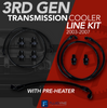Fluidyne Transmission Cooler Line Kit For 2007.5-2009 Dodge Ram 2500/3500 6.7L 68RFE