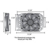 Derale 8 Pass Electra-Cool Remote Fluid Cooler (-6AN) 10" Fan - 15.75" x 11.5"