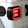AlphaRex NOVA-Series Alpha-Black Prismatic LED Tail Lights For 2018-2026 Jeep Wrangler JL