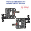 Gen-Y The Boss Torsion-Flex 3" Shank 9" Drop 21K Hitch w/ Dual-Ball/Pintle Lock