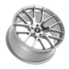 Fittipaldi (4) 360BS 20X8.5 5X4.50 +38 HB 73.1 Brushed Silver Aluminum Wheels