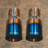 Valvetronic Designs 3.0/76mm Single Wall Burnt Steel Exhaust Tips - Universal