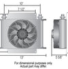 Derale 25 Row Hyper-Cool Remote Transmission Cooler Kit -8AN 8" Fan - 13" X 10"