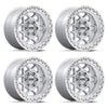 (4) 17x8.5 KMC KM553 Torx Silver Machined Wheels 6X135 +0MM For 2004-2026 Ford F-150
