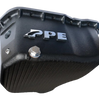 PPE Black Aluminum Oil Pan & Rear Differential Cover For 01-10 GM 6.6L Duramax