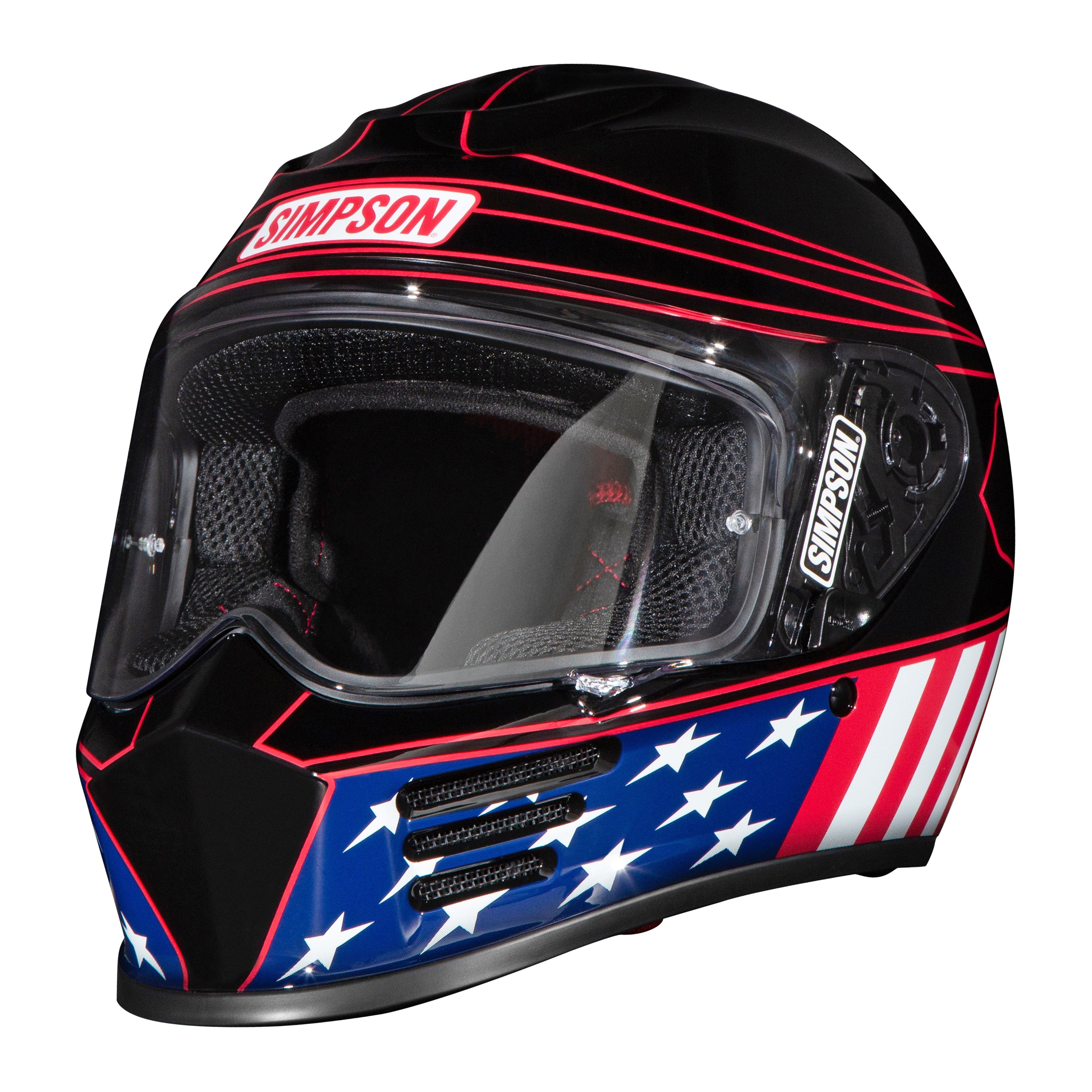 Simpson Motorcycle Speed Bandit Full Face Helmet Americana Classic 2XL