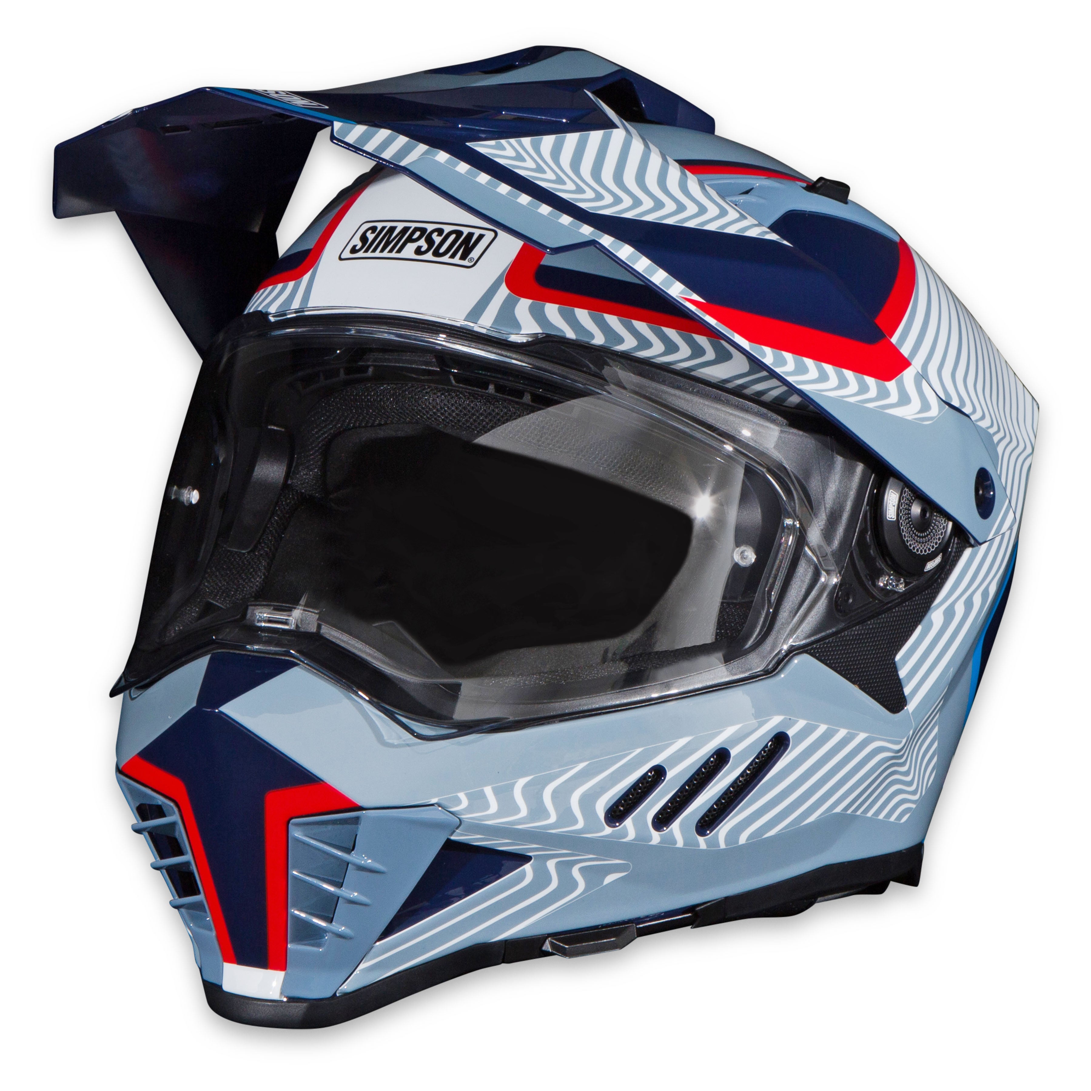 Simpson Motorcycle Xcursion Bandit Helmet - Mojave Blue - Medium - DOT/ECE 22.06