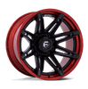 (4) 20x10 Fuel Brawl Black/Red Wheels 8X170 -18MM Offset For 1999-2027 Ford F-250/F-350 SRW