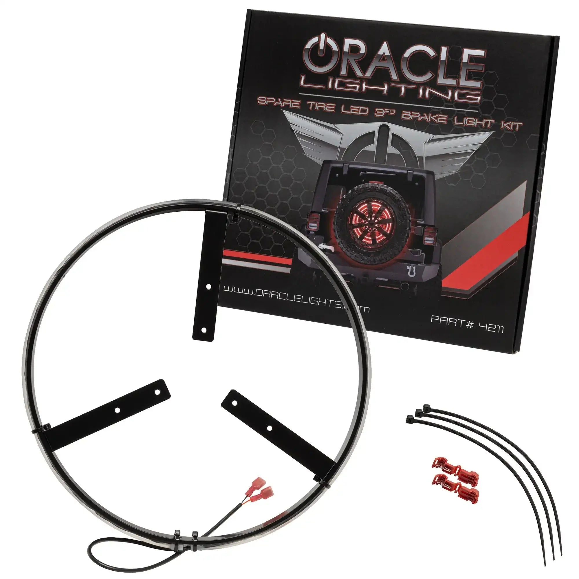 Oracle Lighting LED Illuminated Spare Tire Wheel Ring Third Brake Light Red - Universal
