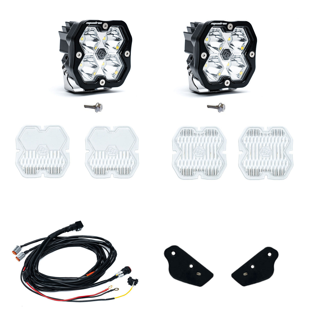 Baja Designs Squadron 2.0 Sport Clear Spot A-Pillar Light Kit w/ Toggle For 2021-2026 Ford Bronco / 2022-2024 Ford Bronco Raptor