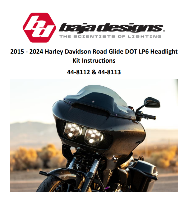 Baja Designs DOT LP6 Dual Headlight Kit Amber DRL For 2015-2023