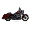 Vance & Hines Twin Slash Round Black Slip-On Mufflers For 17-24 Harley-Davidson