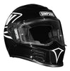 Simpson Motorcycle Speed Bandit Full Face Helmet 12 O'Clock Black Large