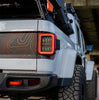 AlphaRex NOVA-Series Prismatic LED Tail Lights (Alpha-Black) For 2019-2026 Jeep Gladiator JT