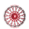 Fittipaldi (4) 22X12 8X6.5 Red Machined Wheels For 53-10 GMC Chevy Ford Dodge