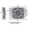 Derale 16 Pass Electra-Cool Remote Transmission Cooler Kit -8AN Inlets 10" Fan