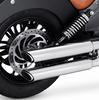 Vance & Hines Twin Slash 3" Chrome Slip-On Exhaust For 15-20 Indian Scout/Bobber