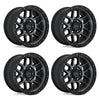 (4) 20x9 KMC KM544 Mesa Satin Black/Gray Wheels 6X135 +18MM For 2004-2026 Ford F-150