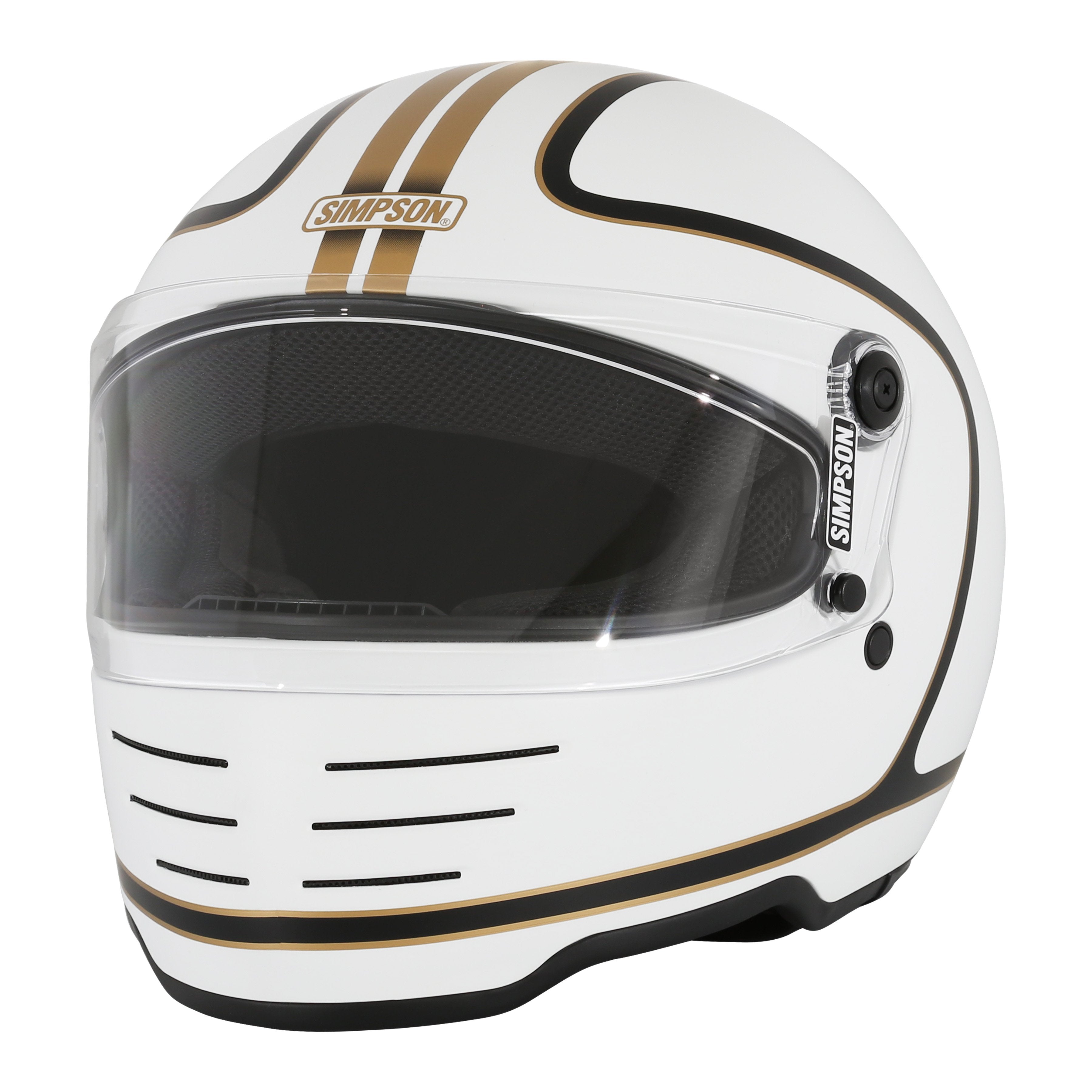 Simpson Motorcycle M62 Bandit Helmet - Hondo White - Small - DOT/ECE 22.06