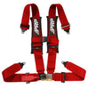 PRP 4.3 Red 4-Point Adjustable Latch & Link UTV Harness with 3" Belts & Sewn-In Pads