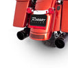 Rinehart 4 Inch Slip-On Mufflers Exhaust Black with Black End Caps For 2017-2026 Harley-Davidson Touring Milwaukee-8 Models
