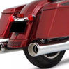 Rinehart Racing DBX45 4.5in Slip-On Exhaust Chrome with Chrome End Caps For 1995-2016 Harley-Davidson Touring Models Twin Cam
