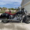 Rinehart Racing 4 Inch Slip-On Mufflers Chrome/Blk Tips For 2014–2026 Indian Touring