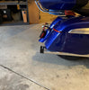 Rinehart Racing DBX40 4in Slip-On Exhaust Chrome with Black End Caps For 2014-2026 Indian Touring/Bagger