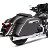 Rinehart Racing DBX40 4in Slip-On Exhaust Chrome with Chrome End Caps For 2014-2026 Indian Touring/Bagger