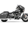 Rinehart Racing DBX40 4in Slip-On Exhaust Chrome with Chrome End Caps For 2014-2026 Indian Touring/Bagger