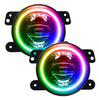 Oracle Lighting 20W LED Fog Lights w/ Dynamic ColorSHIFT Halo For 2007-2018 Jeep Wrangler JK / 2018-2026 Jeep Wrangler JL / 2020-2026 Jeep Gladiator JT