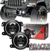 Oracle Lighting 20W LED Fog Lights w/ Dynamic ColorSHIFT Halo For 2007-2018 Jeep Wrangler JK / 2018-2026 Jeep Wrangler JL / 2020-2026 Jeep Gladiator JT