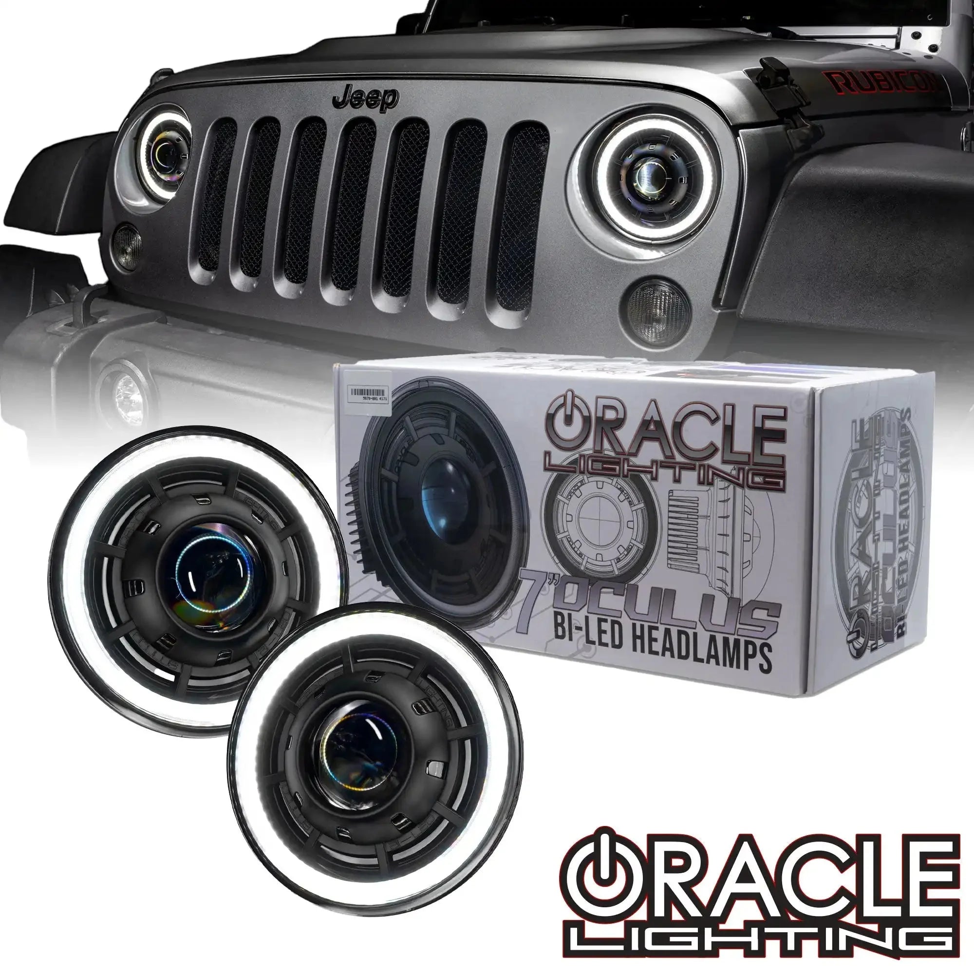 Oracle Lighting Oculus 7in Bi-LED Projector Headlights For 2007-2018 Jeep Wrangler JK